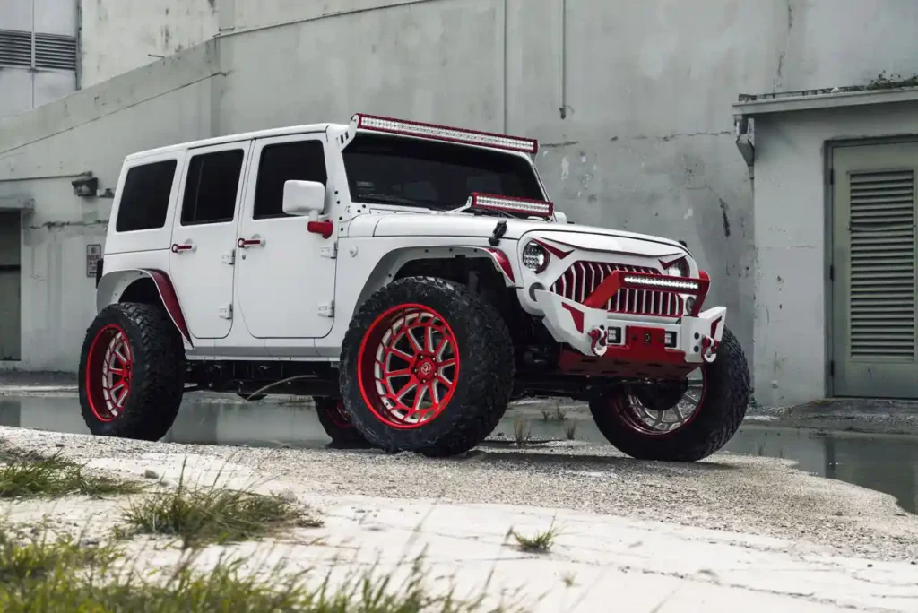 Custom Modified Jeep Red Interior White Exterior: A Bold Statement on Wheels